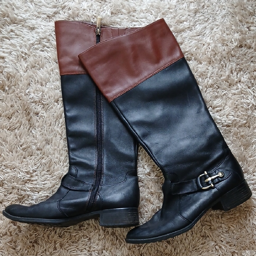 Circa Joan & David Black & Brown Riding Boots